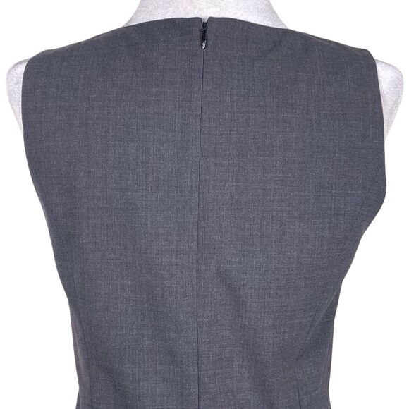 Theory Betty 2B Edition Sheath Dress Size 8 Wool Blend Gray Sleeveless EUC - Picture 6 of 15